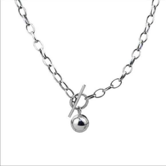 “ 20 “ NEW 925 STERLING SILVER TOGGLE LINK NECKLACE - Picture 4 of 7